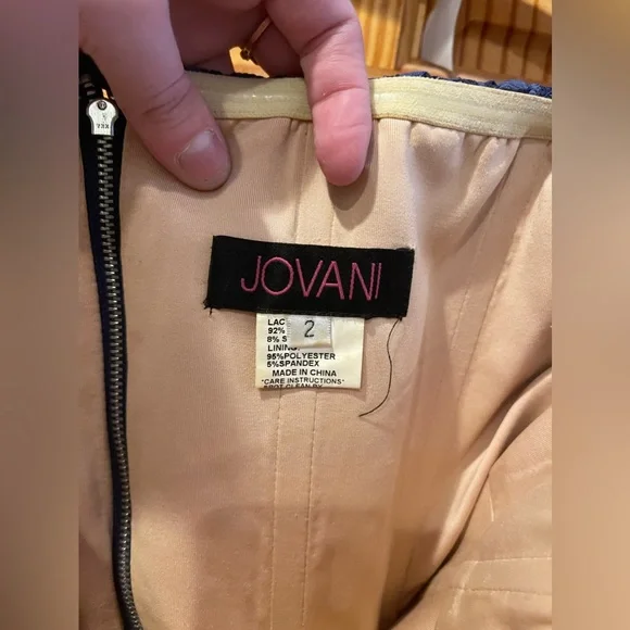 Jovani prom dress 2 piece navy blue - Picture 4 of 4